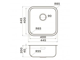 Кухонная мойка Omoikiri Omi 44-U/IF-IN Quadro