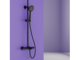 Душевая система Sancos Гейм (Game) с термостатом черный, SC3001MB
