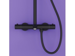 Душевая система Sancos Гейм (Game) с термостатом черный, SC3001MB