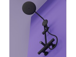 Душевая система Sancos Гейм (Game) с термостатом черный, SC3001MB