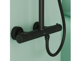 Душевая система Sancos Гейм (Game) с термостатом черный, SC3002MB