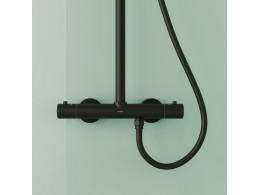 Душевая система Sancos Гейм (Game) с термостатом черный, SC3002MB