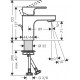 Смеситель для раковины Hansgrohe Vernis Shape 71560670 Черный матовый
