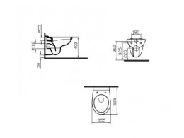 Унитаз подвесной VitrA Normus 6855L003-0101 с сиденьем из термопласта
