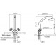 Смеситель для кухни РЕНЕССАНС литой излив (золото) Варион 1249291, 1249292