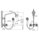 Душевая система Бета с ручным душем керамический переключатель Варион 1080171, 1080172