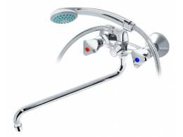 Смеситель для ванны/раковины Лазер S-образный излив 330 мм Варион 7012361, 7012362