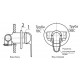 Смеситель для душа встраиваемый с переключателем MASTER картридж d35 Варион 9600663