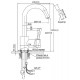 Смеситель для кухни с выдвижной лейкой Элит Lux картридж d35 Варион 9947833