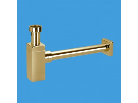 Сифон прямоугольный латунный McAlpine (1 1/4"х32мм) отвод D32мм, отражатель,антич.бронза CA32SQEU-AB